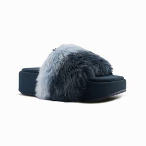 Nine West Rize Platform Slippers - Blue - Ireland (OT3895462)